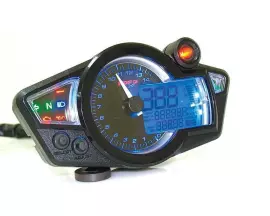 Multifunctionele-Snelheidsmeter Koso RX1N GP Style Zwart-blauw