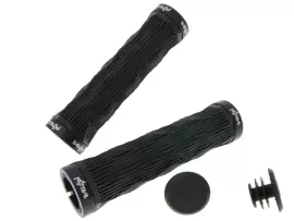 N8tive Doppel Lock-On Griff Set GEO 130mm - zwart