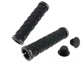 N8tive Doppel Lock-On Griff Set ROCK 130mm - zwart