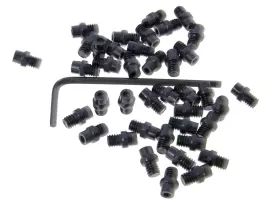 N8tive ErSet Pin Set Staal M4x4 40 Stuks vlak - zwart