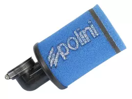 Luchtfilter Polini Evolution 38mm 90° blauw