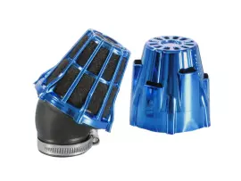 Luchtfilter Polini Blue Air Box 32mm 30° blauw-schwarz