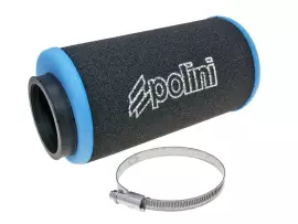 Luchtfilter Polini Evolution 60mm recht Zwart-blauw