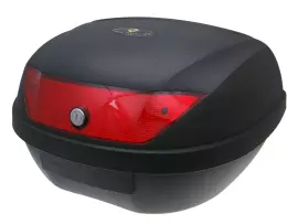 Topkoffer zwart 51L / Reflector rood