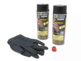 Strippable Lacquer Dupli-Color Sprayplast Set Black Glossy 2x400ml