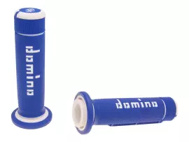 Handvaten set Domino A180 ATV Daumengas 22/22mm blauw-wit