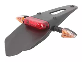 Kentekenhouder met Achterlicht LED rood en Knipperlicht voor Supermotard, Enduro
