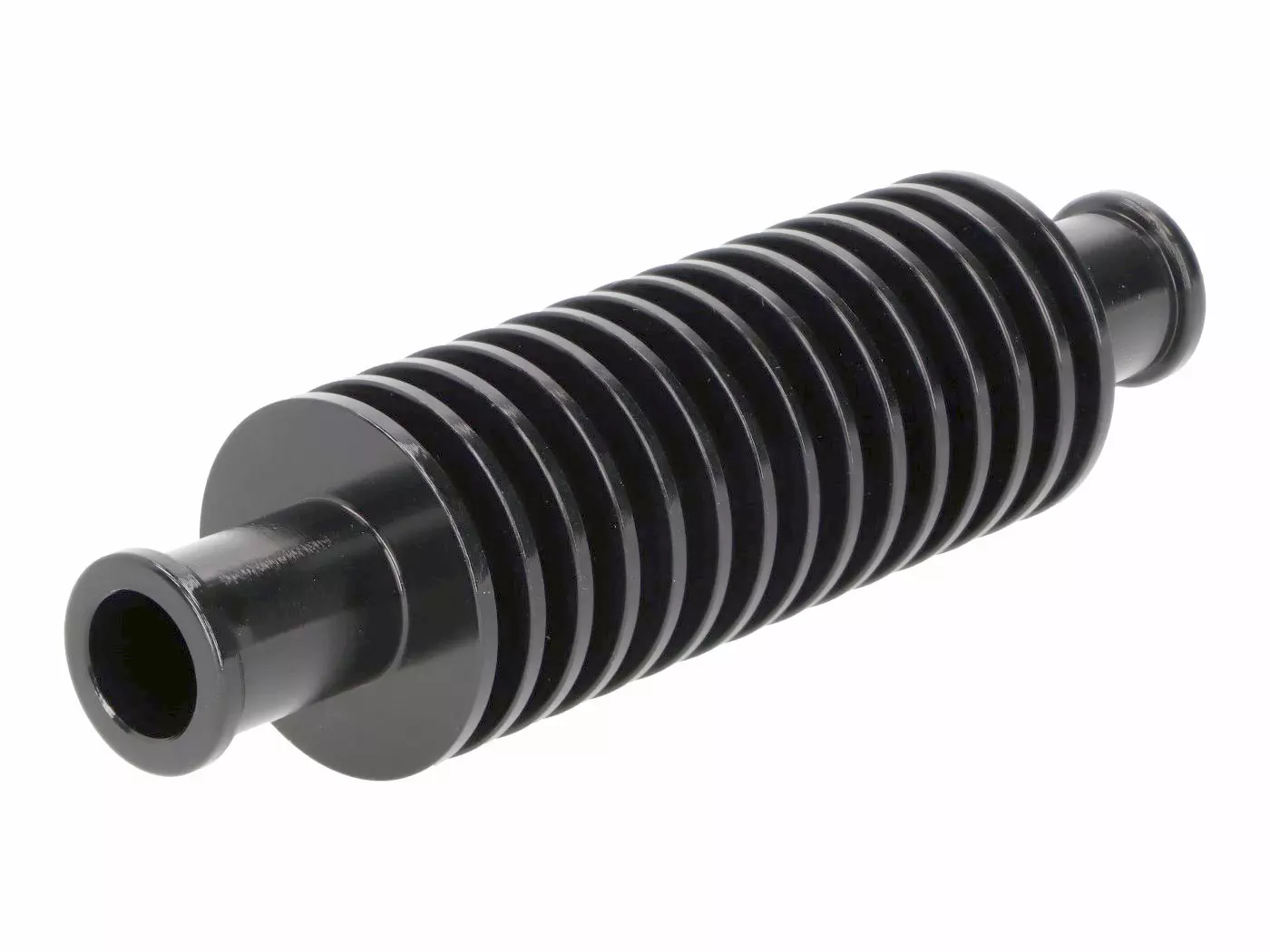 DurchlaufRadiateur / MiniRadiateur Aluminium zwart rond (133mm) 17mm Slangaansluiting