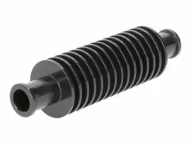 DurchlaufRadiateur / MiniRadiateur Aluminium zwart rond (133mm) 17mm Slangaansluiting
