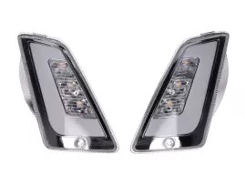 Knipperlicht Set voorkant Power1 LED wit met Dagrij verlichting voor Vespa GT, GTL, GTV, GTS 125-300