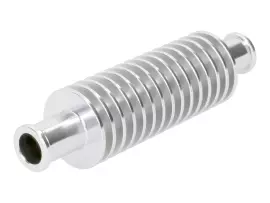DurchlaufRadiateur / MiniRadiateur Aluminium zilver rond (133mm) 17mm Slangaansluiting