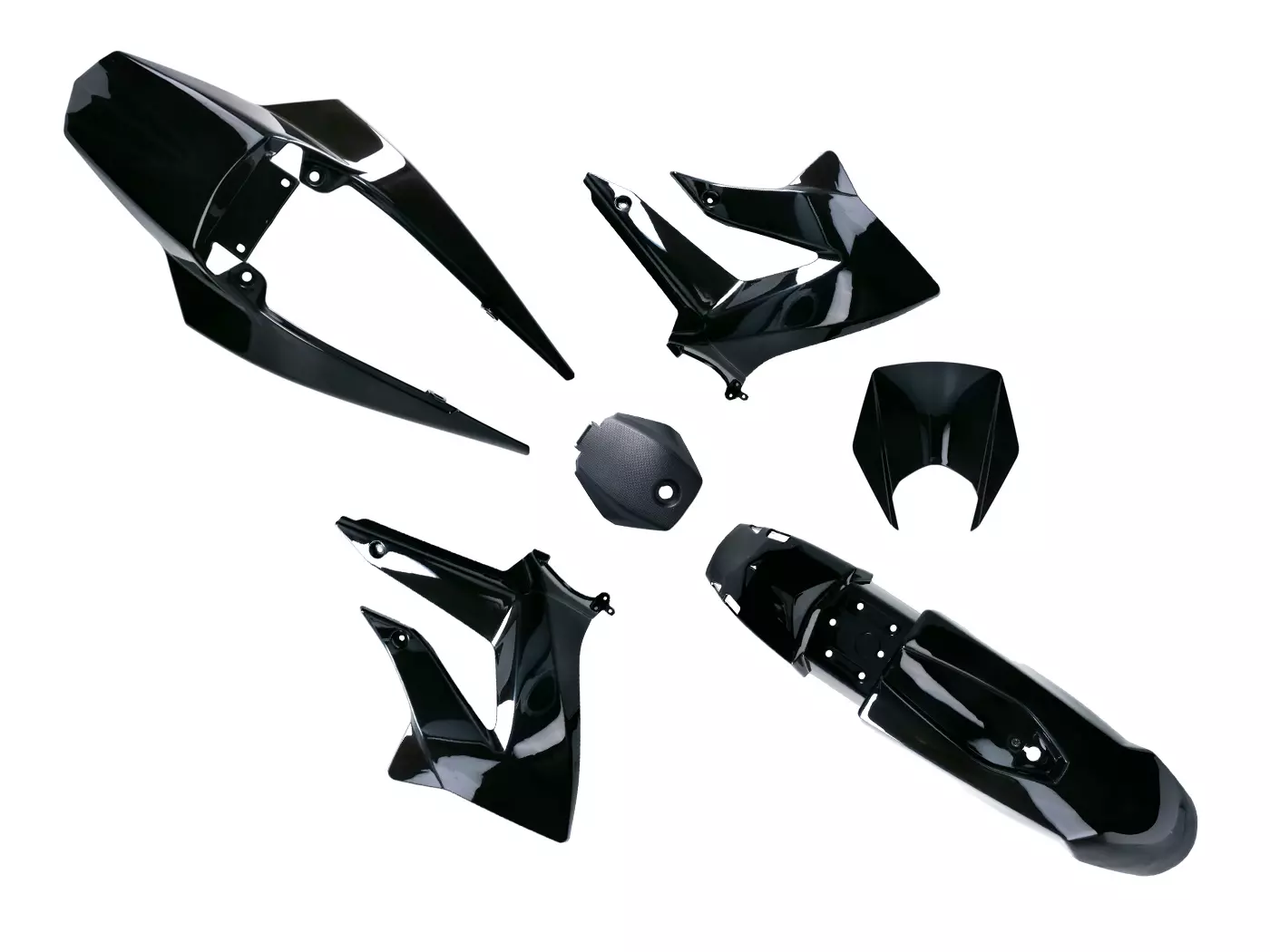 Kap Kit Compleet zwart voor Derbi Senda 2011-, Gilera RCR, SMT 2011