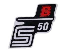 Schriftzug S50 B Folie / Sticker rood voor Simson S50