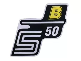 Schriftzug S50 B Folie / Sticker geel voor Simson S50