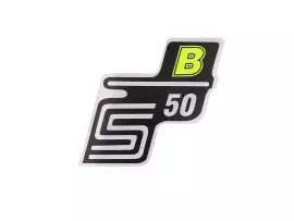 Schriftzug S50 B Folie / Sticker neongelb voor Simson S50