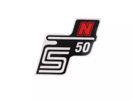 Schriftzug S50 N Folie / Sticker rood voor Simson S50