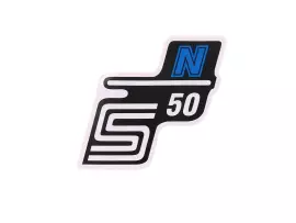 Schriftzug S50 N Folie / Sticker blauw voor Simson S50