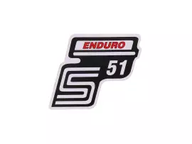 Schriftzug S51 Enduro Folie / Sticker rood voor Simson S51