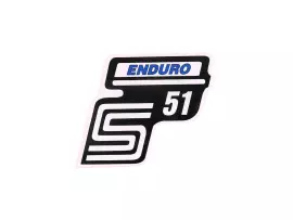 Schriftzug S51 Enduro Folie / Sticker blauw voor Simson S51