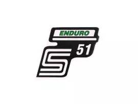 Schriftzug S51 Enduro Folie / Sticker Groen voor Simson S51