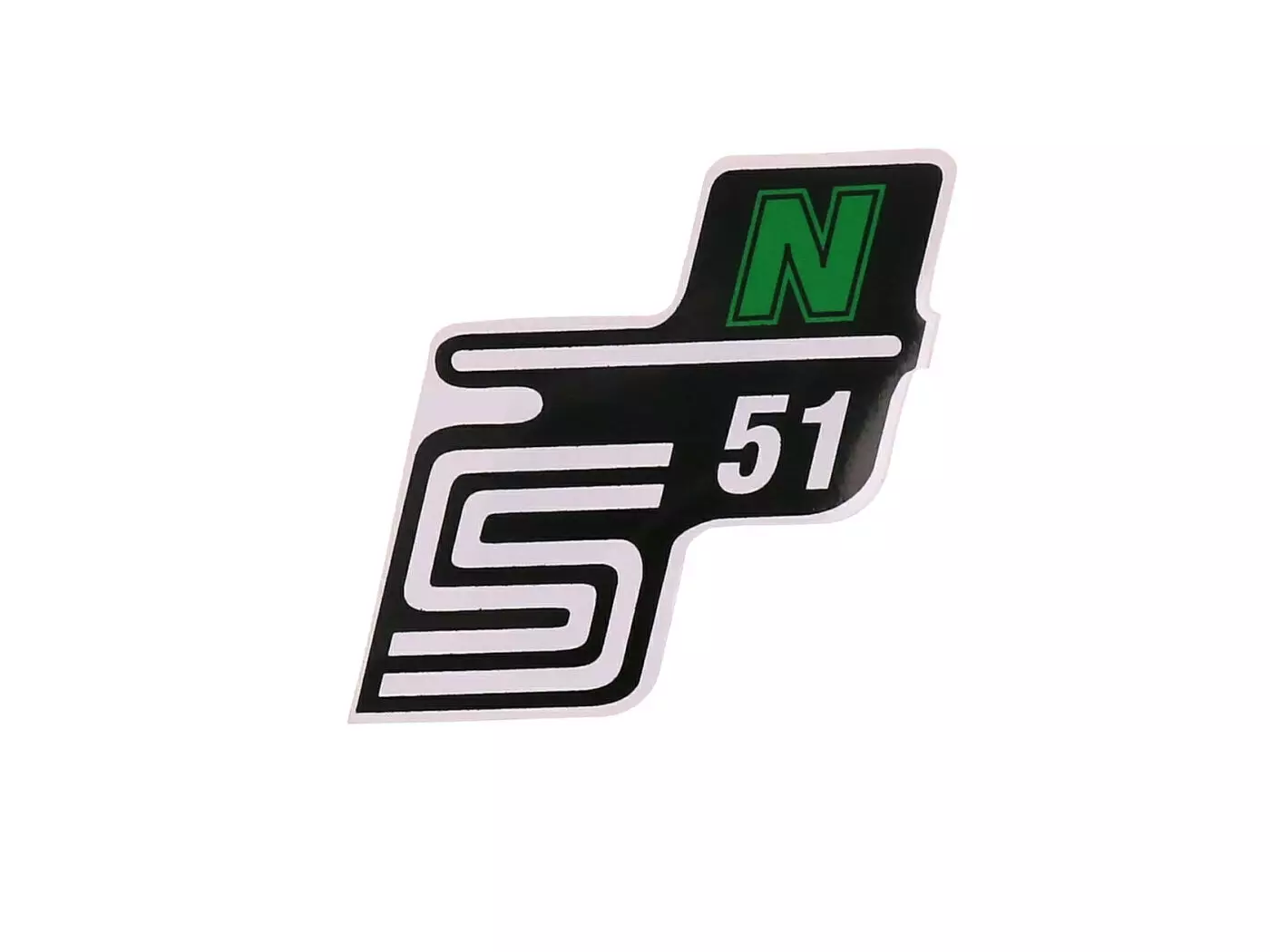 Schriftzug S51 N Folie / Sticker Groen voor Simson S51