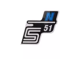 Schriftzug S51 N Folie / Sticker blauw voor Simson S51