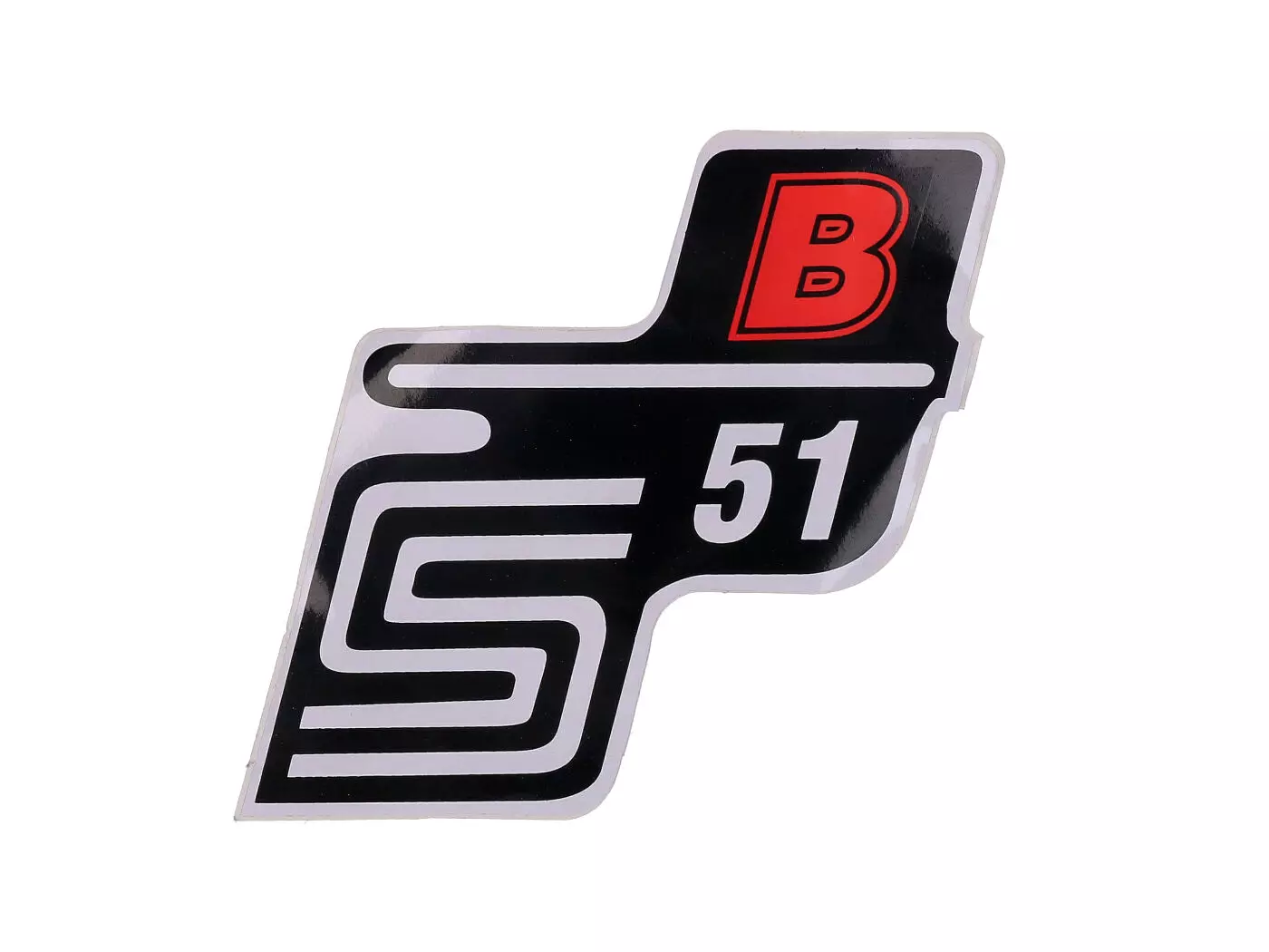 Schriftzug S51 B Folie / Sticker rood voor Simson S51