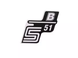 Schriftzug S51 B Folie / Sticker wit voor Simson S51