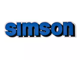 Schriftzug Folie / Sticker Tank blauw, zwart voor Simson S51