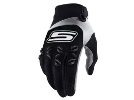 Handschoenen MX S-Line homologiert, zwart / wit - Maat L