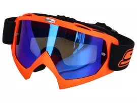 MX-Brille S-Line orange - Iridium blauw