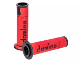 Handvaten set Domino A450 On-Road Racing rood / zwart met Open einde