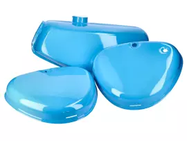 Benzinetank en Zijkap Set blauw voor Simson S50, S51, S70
