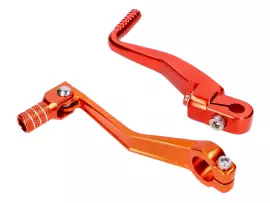 Schakelpedaal Kickstarter Set inklapbaar Aluminium orange geanodiseerd voor Simson S50, S51, S53, S70, S83