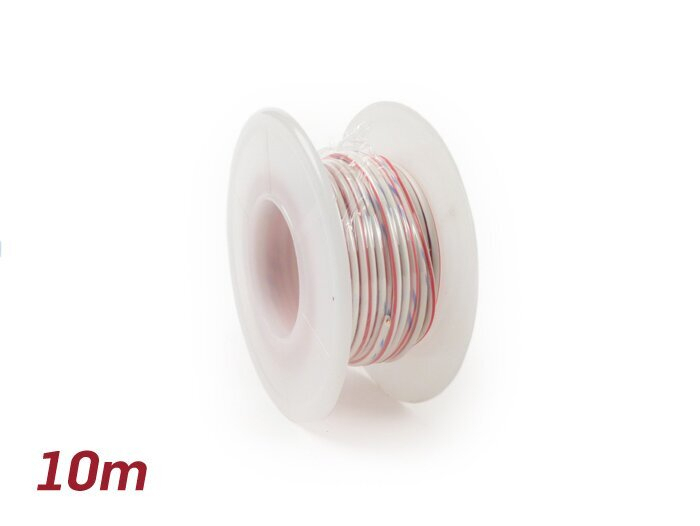 Elektrokabel universeel 0,85mm² 10m Weiss/Rot