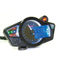 Multifunctionele-Snelheidsmeter Koso RX1N GP Style Zwart-blauw