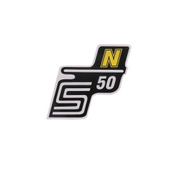 Schriftzug S50 N Folie / Sticker geel voor Simson S50