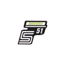 Schriftzug S51 Enduro Folie / Sticker neongelb voor Simson S51
