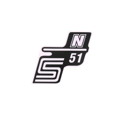 Schriftzug S51 N Folie / Sticker wit voor Simson S51