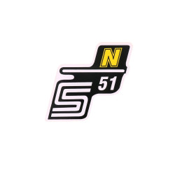 Schriftzug S51 N Folie / Sticker geel voor Simson S51