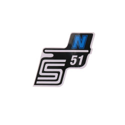 Schriftzug S51 N Folie / Sticker blauw voor Simson S51