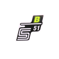 Schriftzug S51 B Folie / Sticker neongelb voor Simson S51