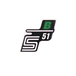 Schriftzug S51 B Folie / Sticker Groen voor Simson S51