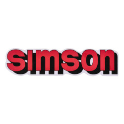 Schriftzug Folie / Sticker Tank rood, zwart voor Simson S51