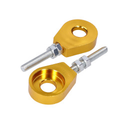 Radspanner / Kettenspanner Set Aluminium gold geanodiseerd 12mm