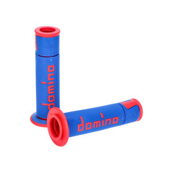 Handvaten set Domino A450 On-Road Racing blauw / rood met Open einde