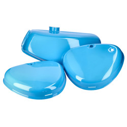 Benzinetank en Zijkap Set blauw voor Simson S50, S51, S70