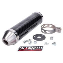 Einddemper Giannelli Carbon voor Aprilia RS 50 99-06, Tuono 50 03-06
