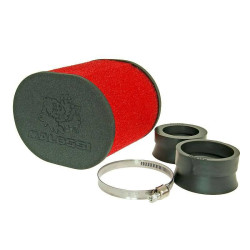Luchtfilter Malossi Red Filter E15 ovaal 42 / 50 / 58,5mm recht rood-schwarz