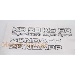 Sticker Set breede 215mm Hoogte 25mm voor Zündapp KS 50 Super Sport Type 517 530